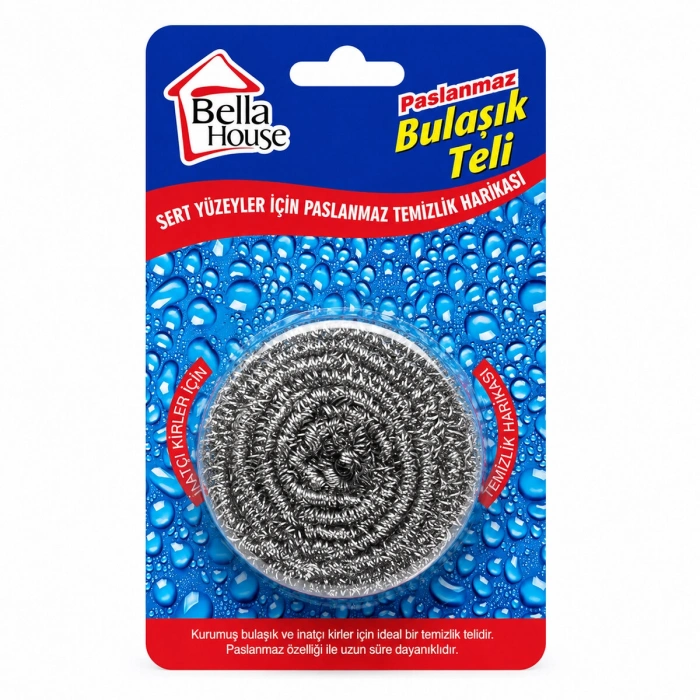 36 ADET VAKUMLU BULAŞIK TELİ TEKLİ PASLANMAZ 15GR (5263)