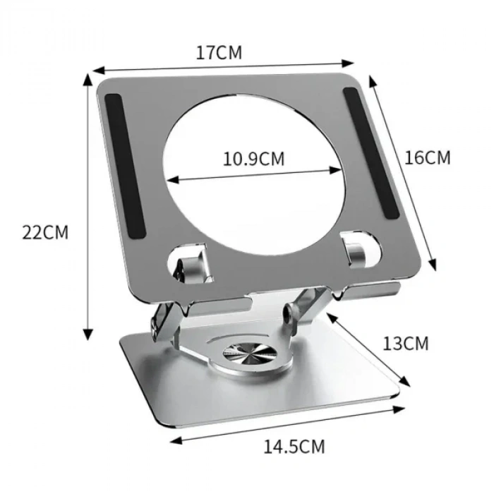 360 Derece Dönebilen Yükseltilmiş Masaüstü Ayarlanabilir Metal Tablet Standı
