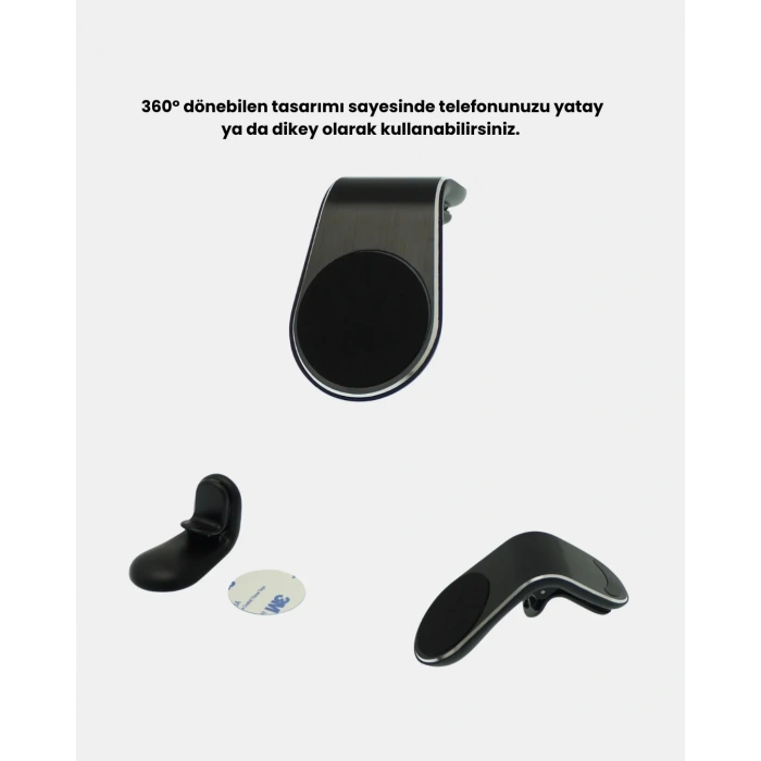 360° Dönebilen Manyetik Araç Telefon Tutucu Sarsıntısız Ve Şık Tasarımlı
