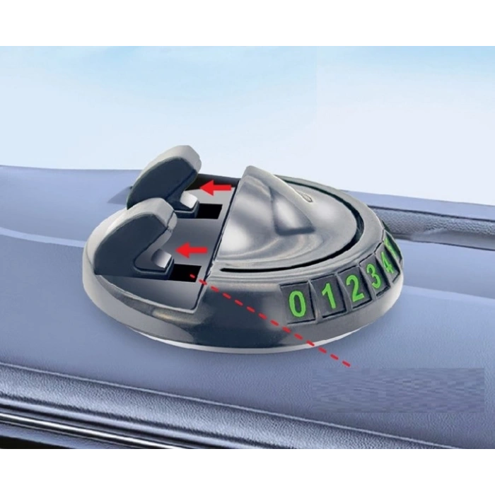 360° Dönebilen Yapışkanlı Numaratörlü Araç Telefon Tutucu (5263)