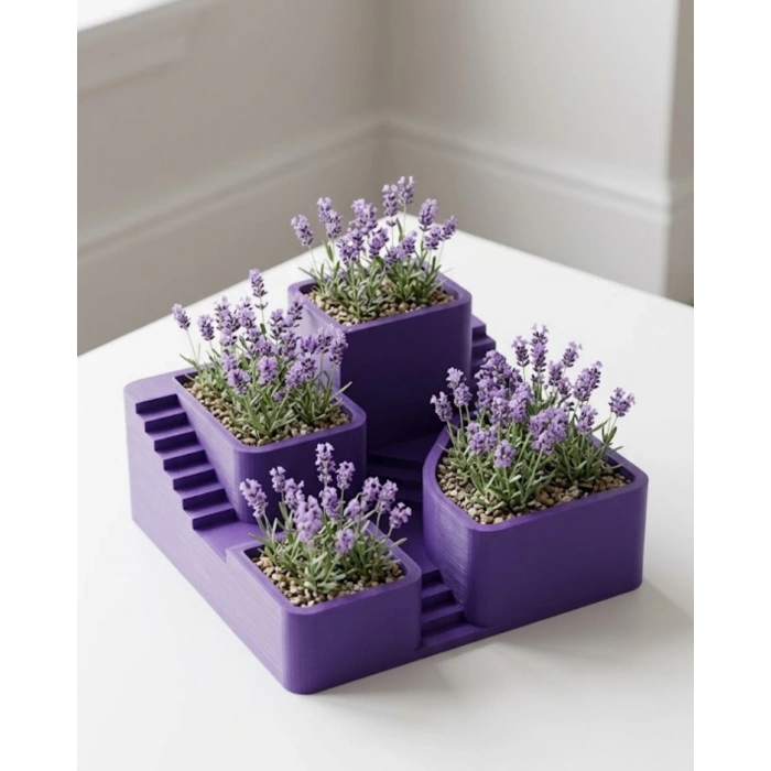 3d Kaktüs Saksısı Modern Çok Bölmeli Dekoratif Tasarım