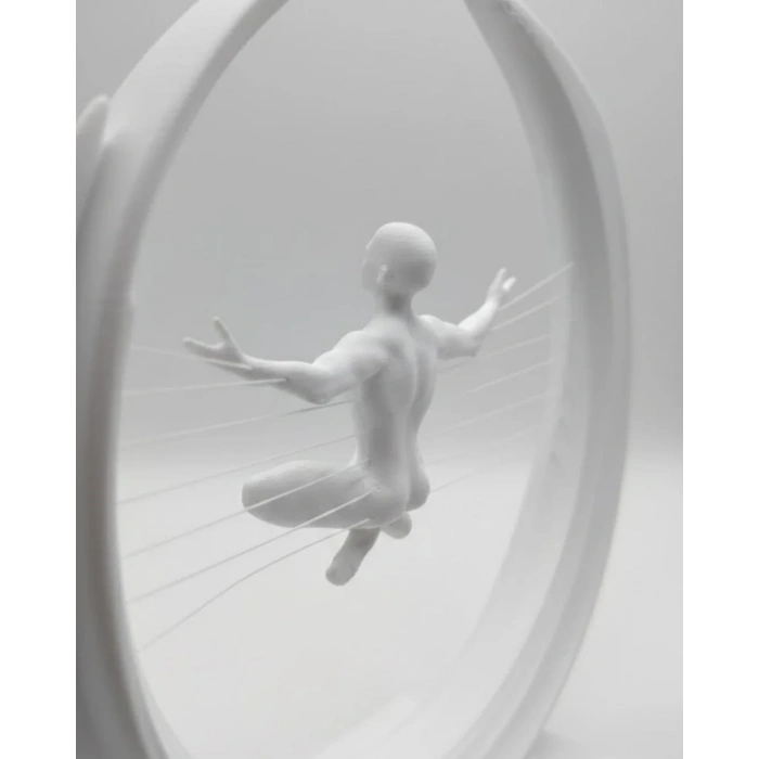 3d Zen Heykeli Modern Ay Tasarımlı Meditasyon Biblosu