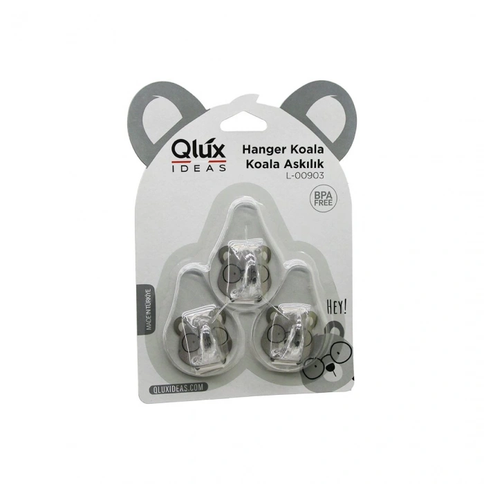 3PCS KOALA ASKI ŞEFFAF ASKI YAPIŞKANLI MONTAJ (5263)