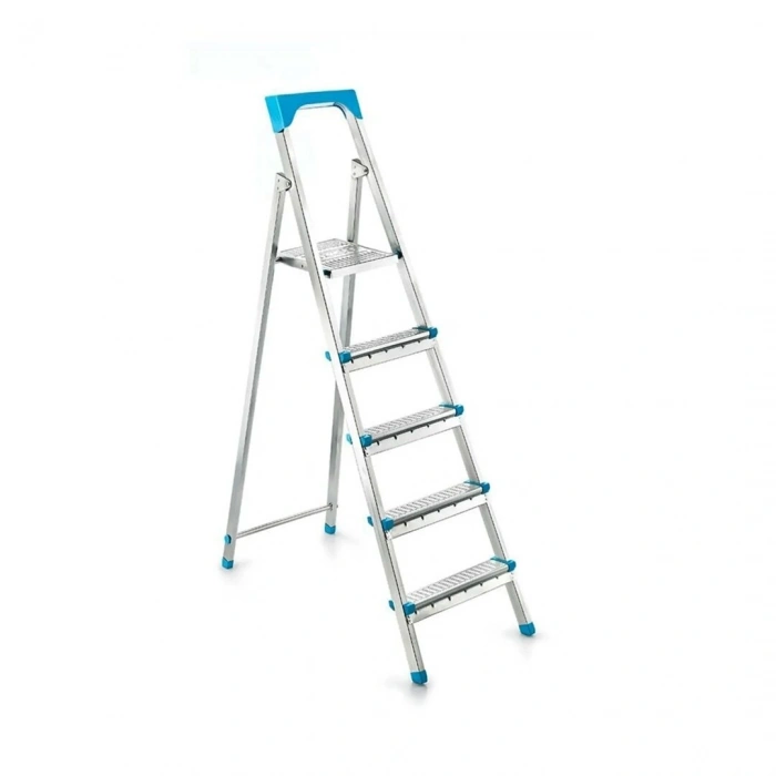 4+1BASAMAKLI METAL MERDİVEN Y: 105CM - 120KG.TAŞIMA KAPASİTESİ (5263)