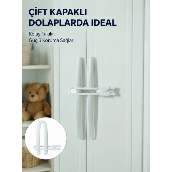 4 Adet Çocuk Güvenlik Dolap Kilidi Dayanıklı Ve Uzun Ömürlü Tasarım Yeni Nesil