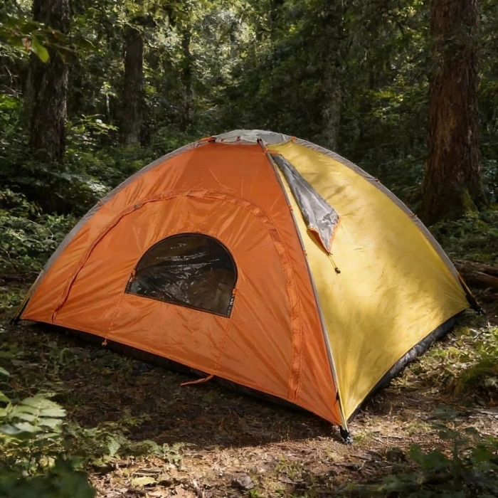 4 Kişilik Yarı Otomatik Kamp Çadırı – Suya Dayanıklı, Hızlı Kurulumlu Outdoor Aile Çadırı, Doğa, Kamp ve Piknik 200x200x135 cm (5263)