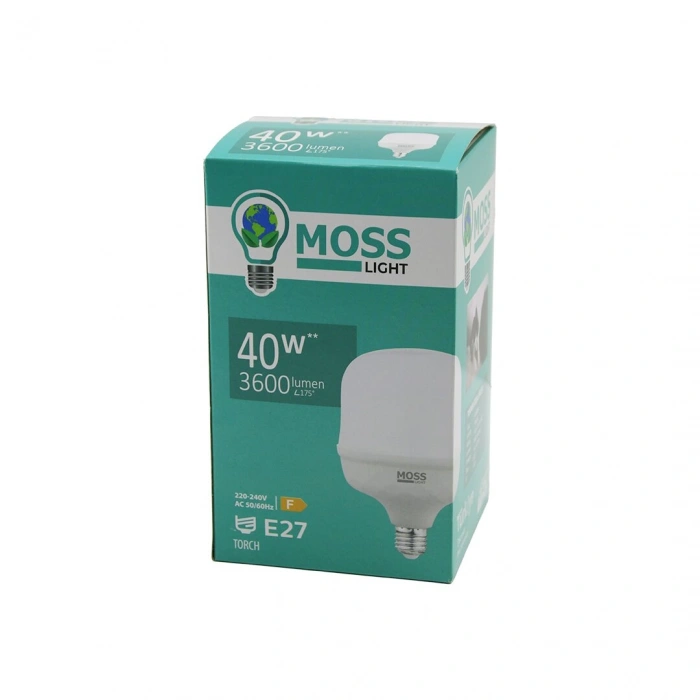 40W  TORCH  LED AMPUL PLASTİK E27 3600LUMEN L175° 5000 SAAT ÖMÜR IP20 185-265V AC  MS-3098 (5263)