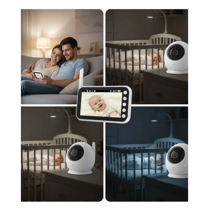 4.5 İnç Ekranlı Gece Görüşlü Bebek Kamerası Ve Monitörü