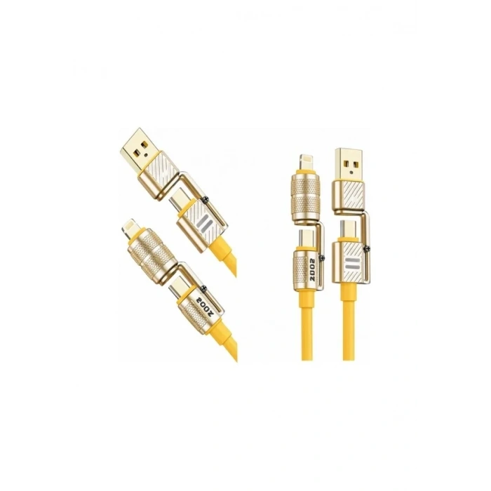 4in1 Hızlı Şarj Ve Data Kablosu Type-c / Lightning / Micro Usb PL-8631 (5263)