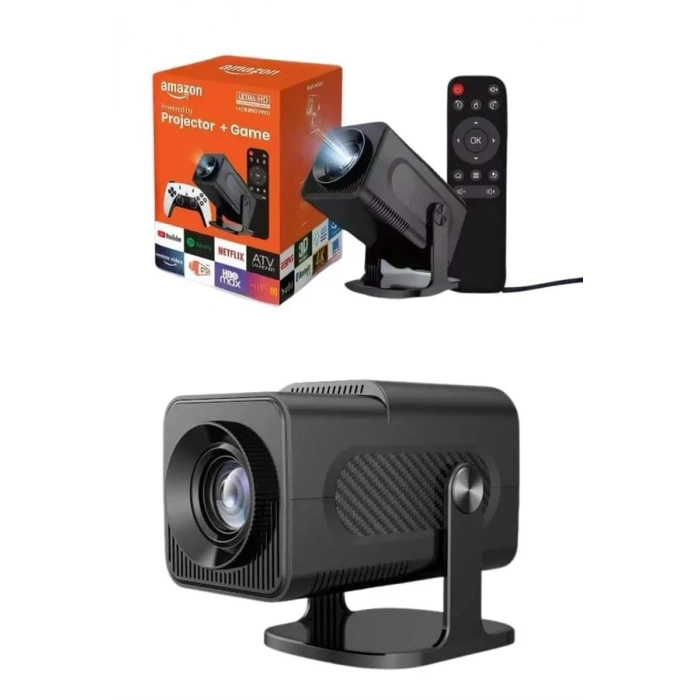 4k Android Smart Wi-fi Çift Kollu Projeksiyon Game Box Kumandalı Taşınabilir