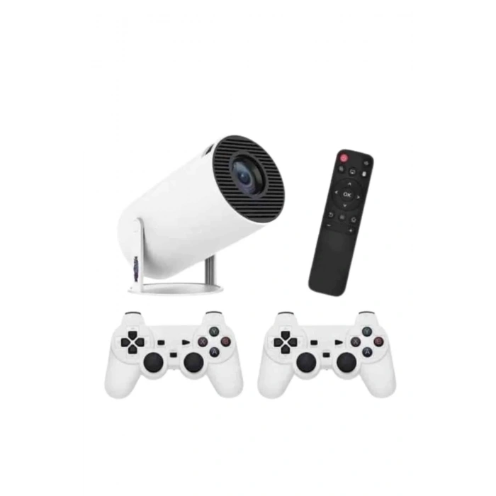 4k Wireless Çift Kollu Kumandalı Oyun Projeksiyonu Retro Video Oyunu