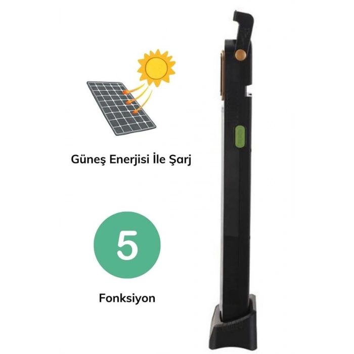 5 Fonksiyonlu Güneş Enerjisi İle Şarj Olabilen 48 Ledli Işıldak,Aydınlatma PR-3838 (5263)