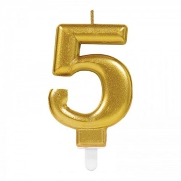 5 Rakam Mum Gold Renk (5263)