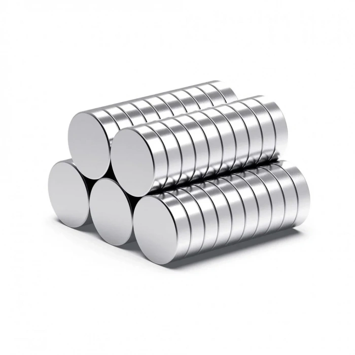 50 Adet 10x2mm Yuvarlak Neodyum Mıknatıs Güçlü Magnet Nikel Kaplamalı