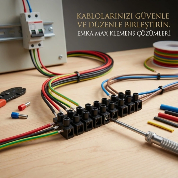 50 ADET SİYAH PLASTİK SIRA KLEMENS (5263)