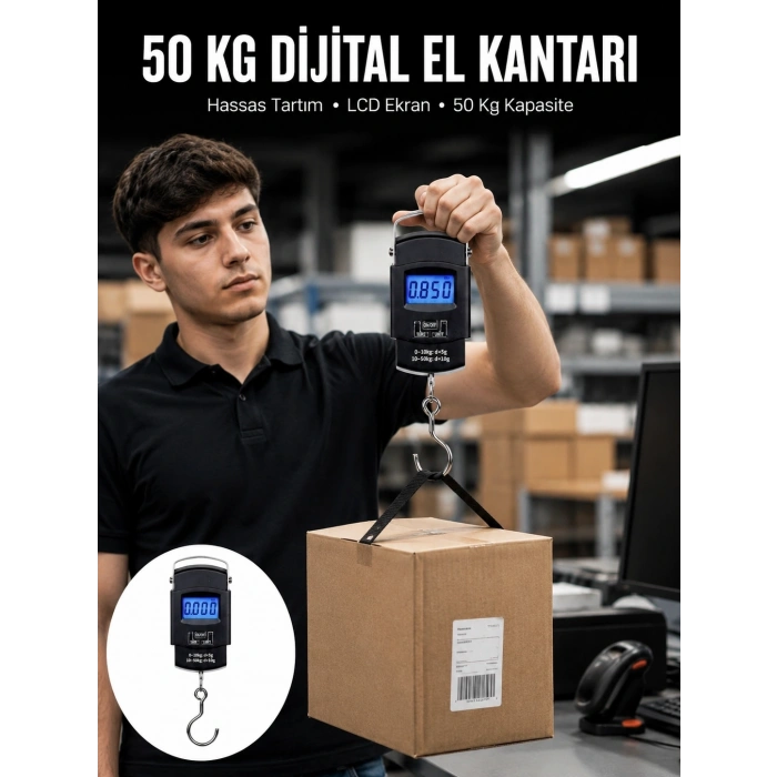 50 Kg Dijital El Terazisi Cep Tartısı El Kantarı Terazi Yeni Nesil