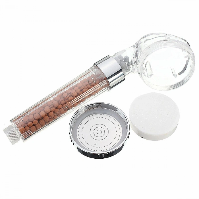 %50 Su Tasarruflu ve Arıtmalı Doğal Taşlı Banyo El Duş Başlığı (5263)