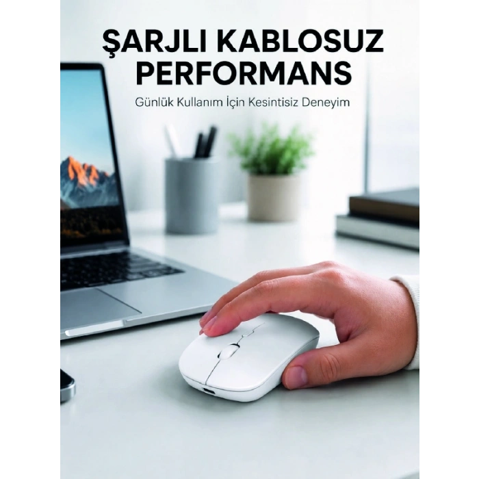 5000 Dpı Bluetooth Kablosuz Mouse Hafif Ergonomik Sessiz Wireless Fare