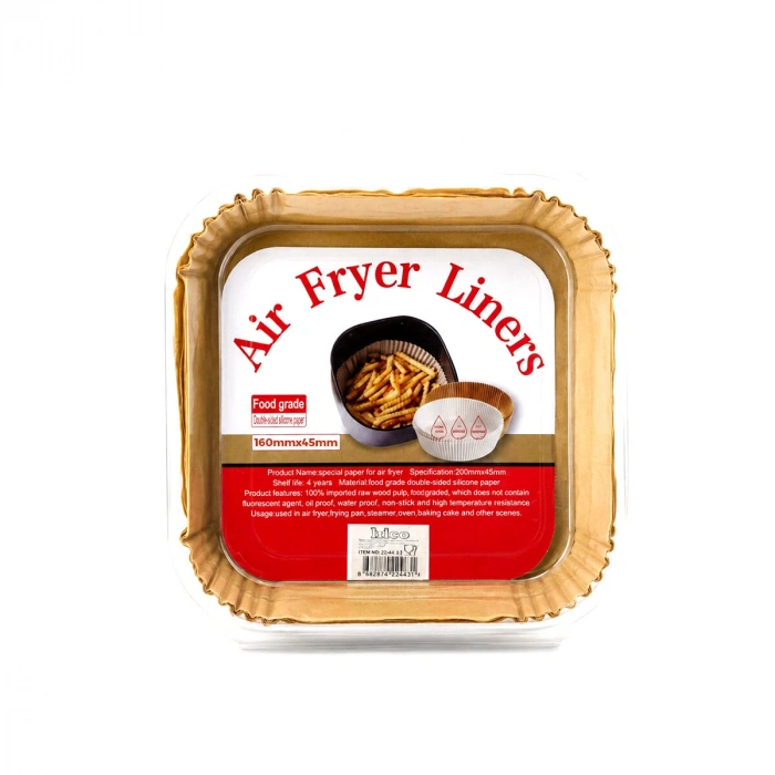 50PCS KARE TABAN: 16CM - KENAR: 4.5CM AİR FRYER PİŞİRME KALIP KAĞIT (5263)
