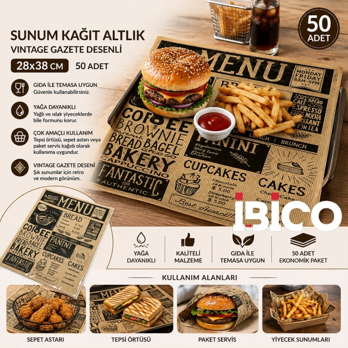 50PCS SUNUM KAĞIT ALTLIK 28X38CM (5263)