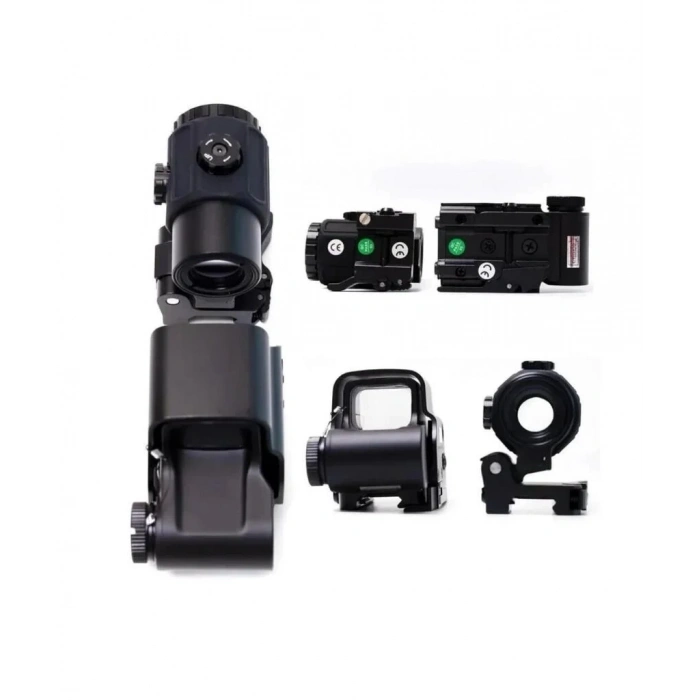 558-g43 Xps2 Hedef İşaretleyici Red Dot - Holografik Nişangâh, 5x Büyütmeli Set-siyah