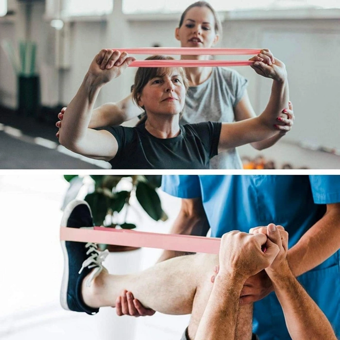5li Egzersiz Direnç Bant Seti Pilates Crossfit Ekipmanları (5263)