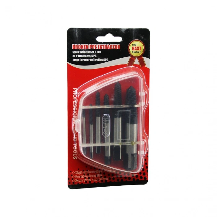 6 PCS  HASARLI VİDA ÇIKARICI SET -  SOLA DÖNEN  KLAVUZ UÇ (5263)