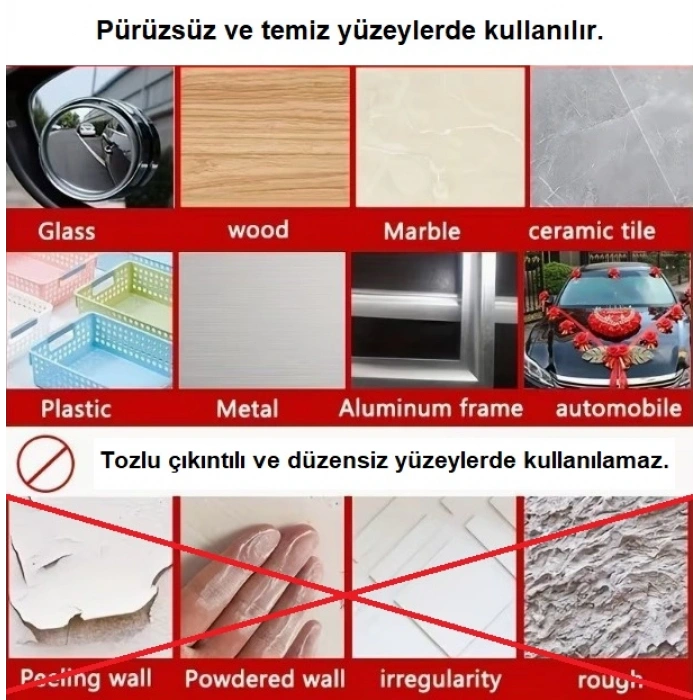 60 Parça Kolay Açılır Güçlü Çift Taraflı Bant 18mm*50mm (5263)