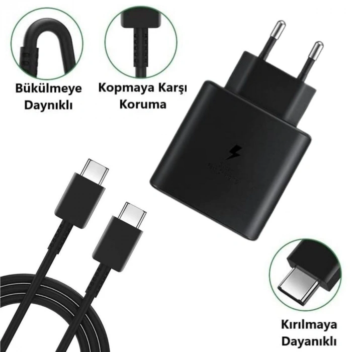 65W Hızlı Şarj Edebilen TYPE C uçlu Şarj Aleti (5263)