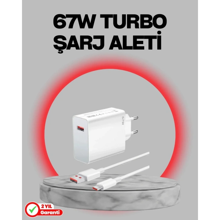 67 Watt Turbo Destekli Şarj Cihazı Honor 50 70 90 Uyumlu