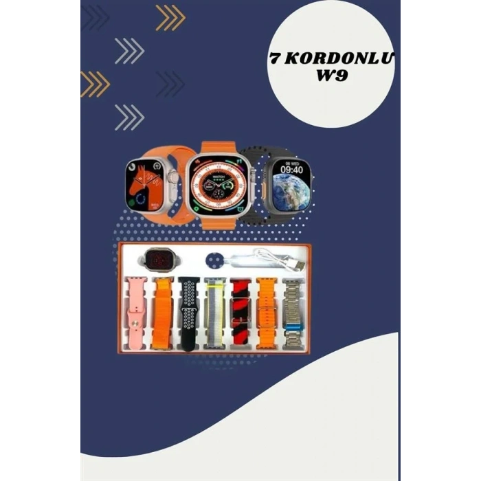 7 Kordonlu Akıllı Saat Ve 3.nesil Kulaklık Dokunmatik Ekran Sesli Görüşme Yapabilen