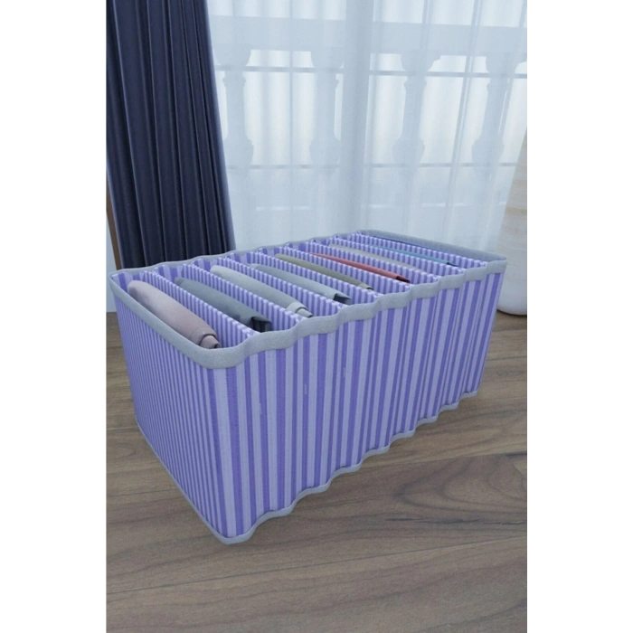 8 Bölmeli Dolap Ve Çekmece Içi Düzenleyici Akordiyon Organizer L-00517 (3 Adet)