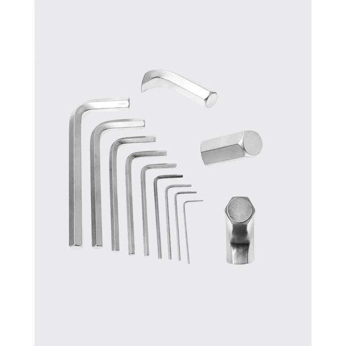 9 Parça Alyan Anahtar Seti Altıgen Uçlu Mobilya Ve Tamir İçin