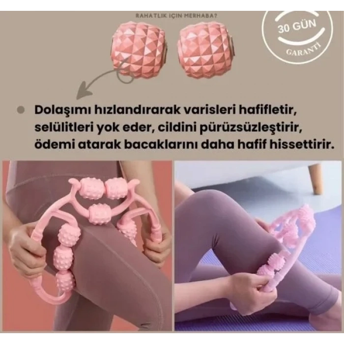 9 Tekerlekli Yoga Fitness Silindiri (Roller) (5263)