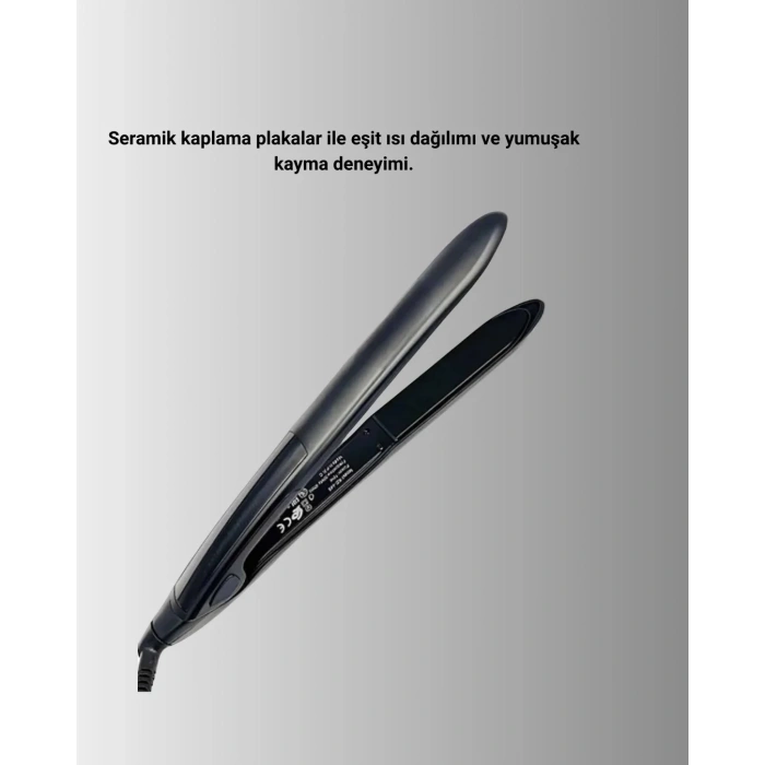 A Kalite Orijinal 2025 Isı Ayarlı Titanyum Seramik Plakalı Profesyonel Saç Düzleştirici