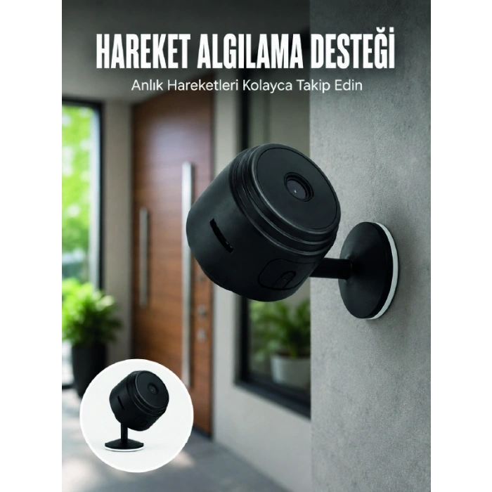 A9 Hd Mini Güvenlik Kamerası Wi-fi Bağlantılı Manyetik Tabanlı Ev Ve Ofis Kamerası
