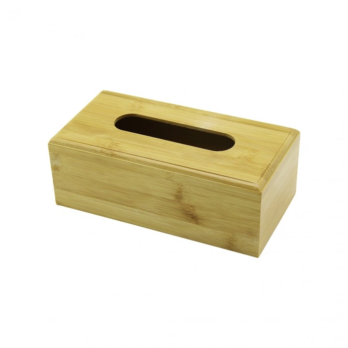 AHŞAP - BAMBU PEÇETELİK KUTU 11.6 X 22.8CM ALT KAPAKLI = KAYAR KANALLI - AÇ-KAPA (5263)