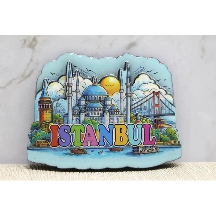 Ahşap İstanbul Temalı Magnet Alk4360