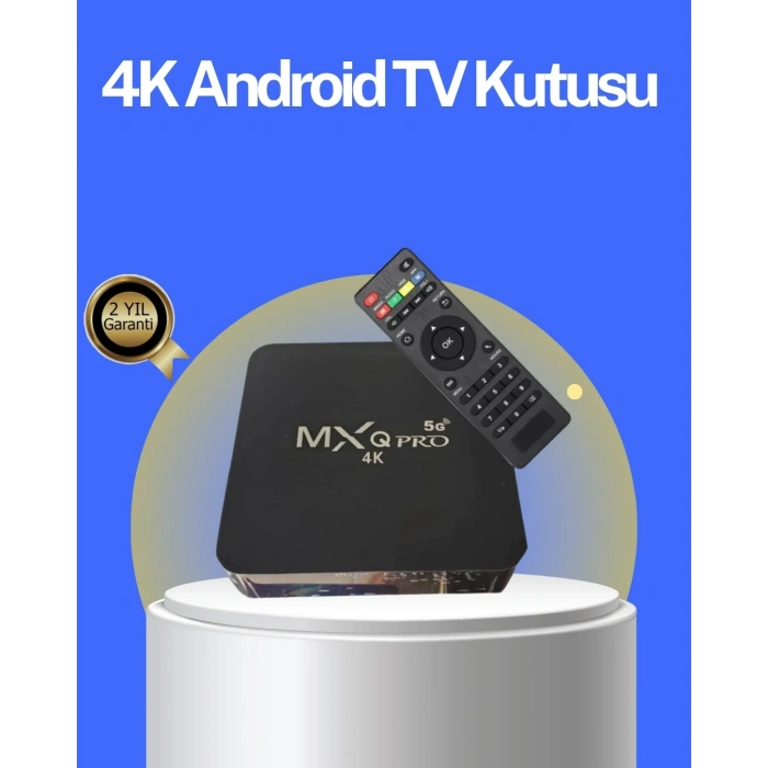 Akıllı Android Tv Box – 4k Çözünürlük, 2gb Ram, 16gb Depolama, Hızlı Wi-fi