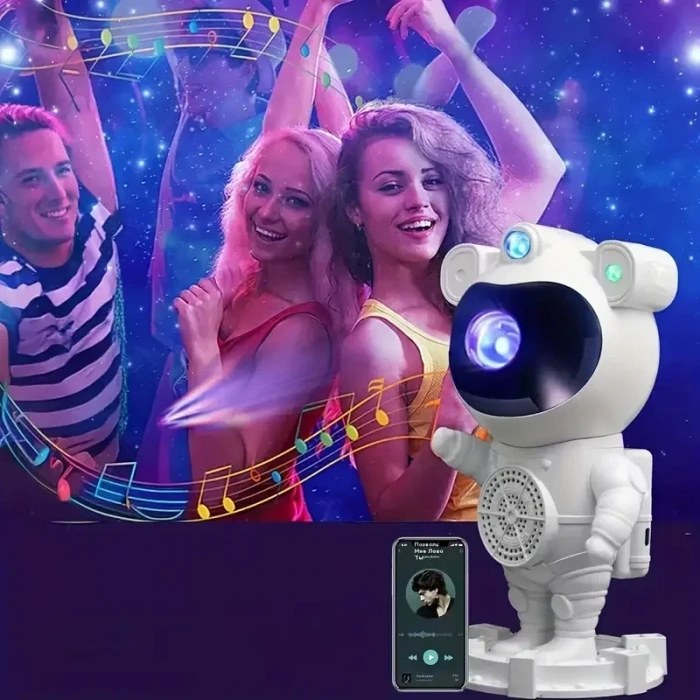 Akıllı Astronot Projeksiyon Gece Aydınlatma &amp; Bluetooth Hoparlör (5263)