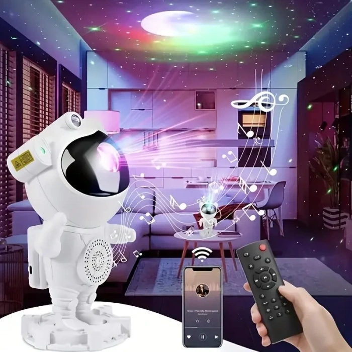 Akıllı Astronot Projeksiyon Gece Aydınlatma &amp; Bluetooth Hoparlör (5263)