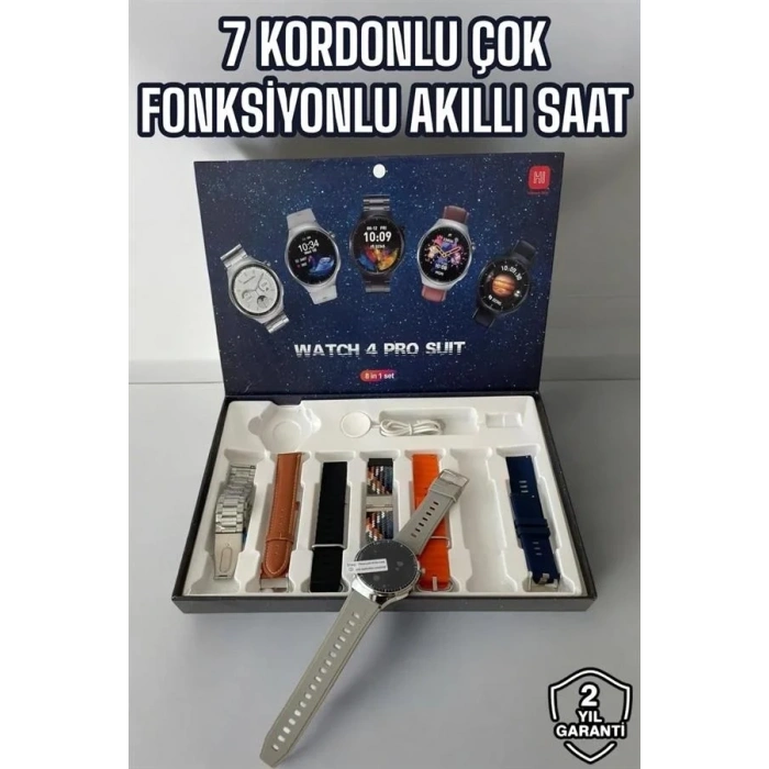 Akıllı Saat 7 Kordonlu Yeni Nesil Arama Cevaplayan Çok Fonksiyonlu