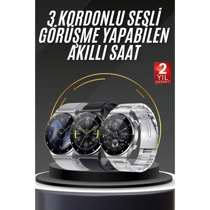 Akıllı Saat Adımsayar Nabız Ölçer Titreşim Özellikli Çağrı Cevaplama Sosyal Medya