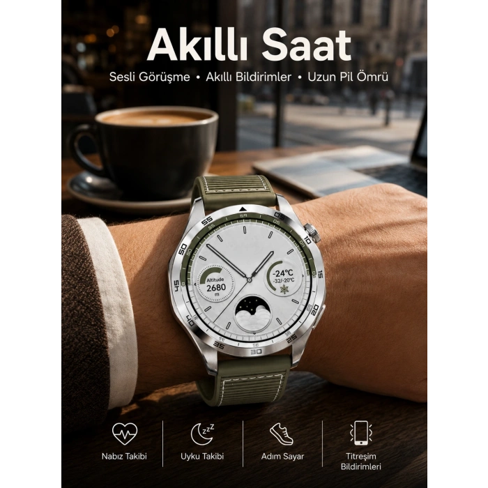 Akıllı Saat Bildirim Görme Sesli Görüşme Çoklu Kordon Gps Takibi