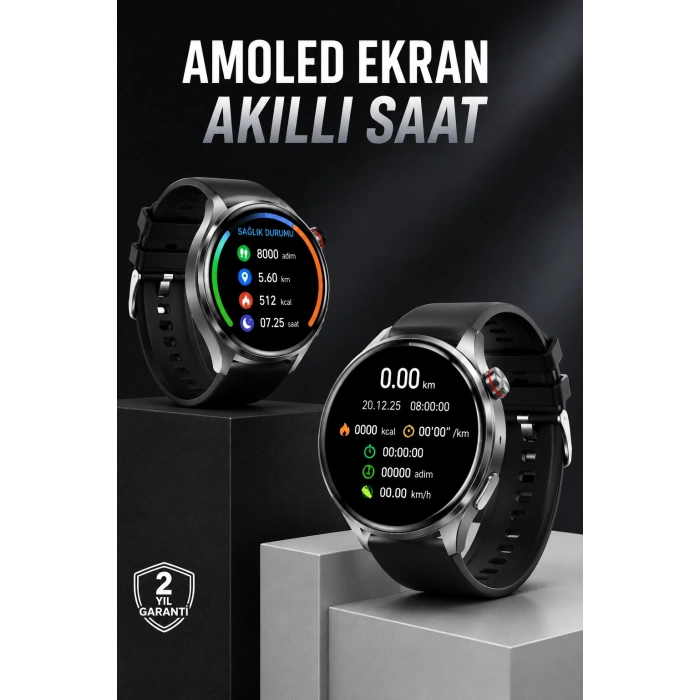 Akıllı Saat Bluetooth Bağlantılı Amoled Ekran Uyku Ve Sağlık Takibi
