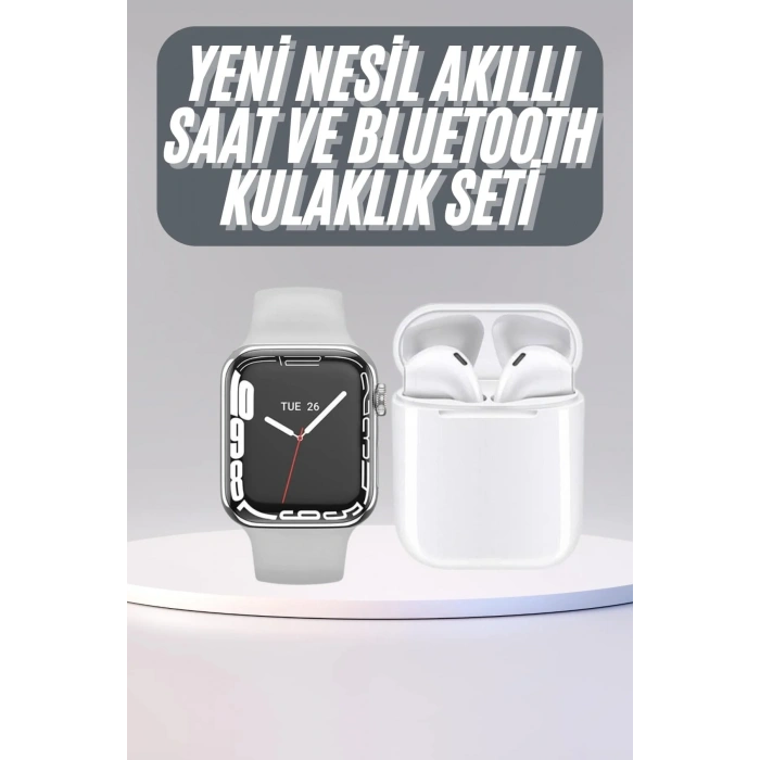 Akıllı Saat Kulaklık Hediyeli Uyku Ve Sağlık Takibi Yapabilen Uzun Ömürlü