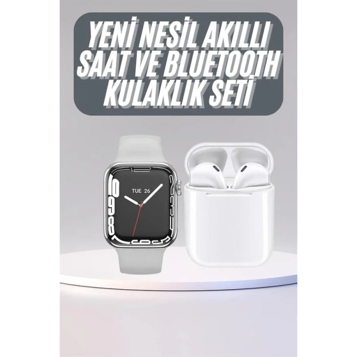 Akıllı Saat Kulaklık Hediyeli Uyku Ve Sağlık Takibi Yapabilen Uzun Ömürlü