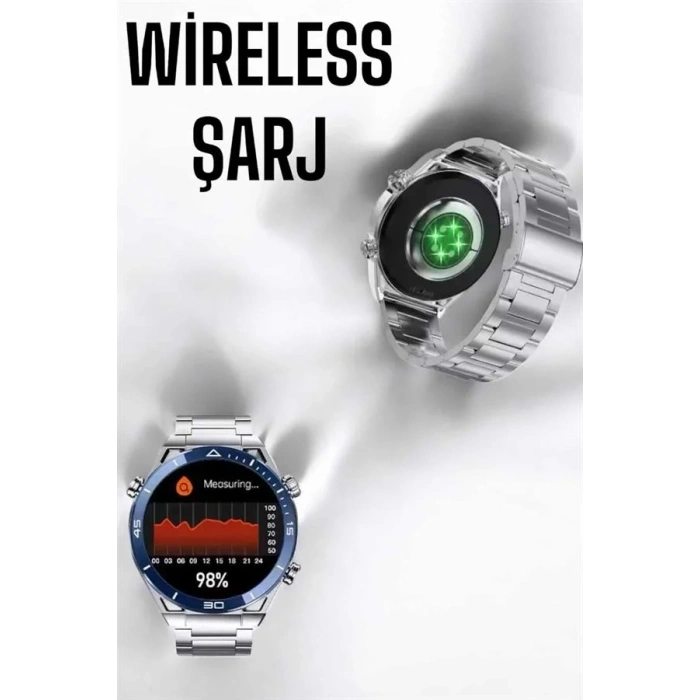 Akıllı Saat Yeni Nesil 2024 Model Metal Kordonlu Bluetooth Bağlantılı