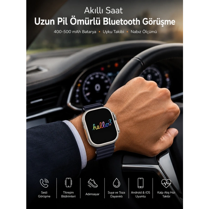 Akıllı Saat Yeni Nesil Bluetooth Bağlantılı Uyku Sağlık Takibi Gps Ve Nfc Uyumlu