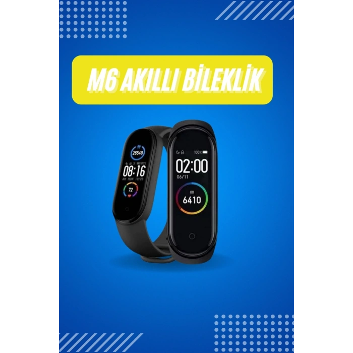 Akıllı Uyumlu Bileklik M6 Adımsayar Spor Modları Çağrı Görme Türkçe Menü